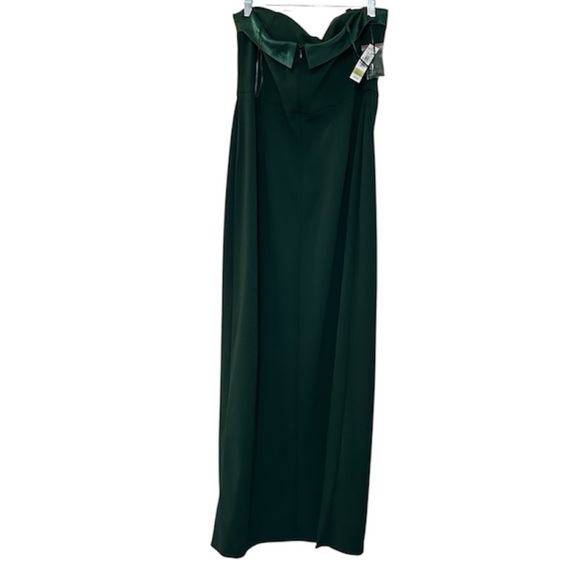 NWT R&M Richards Gown Women 14 Green Bow Front Column Maxi Dress Formal - Picture 11 of 11
